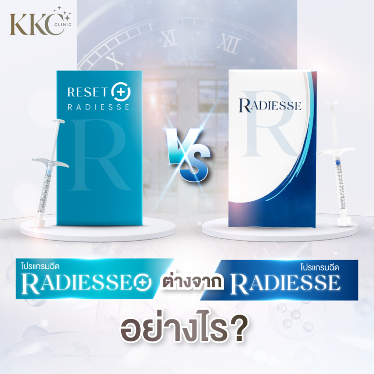 การเปรียบเทียบระหว่าง Radiesse (+) และ Radiesse